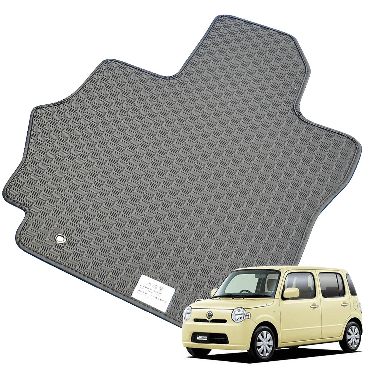 Kemmel ダイハツ ミラココア H23/7～H30/3用 フロアマット [縁の加工/テープ仕様] [全席セット] [刺繍ロゴ付] カーマット