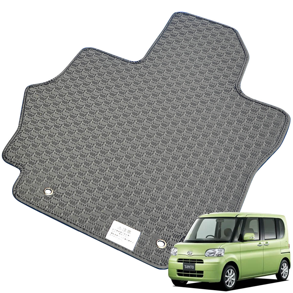 Kemmel ダイハツ タント H22/9～H25/10用 フロアマット [縁の加工/テープ仕様] [全席セット] [刺繍ロゴ付] カーマット