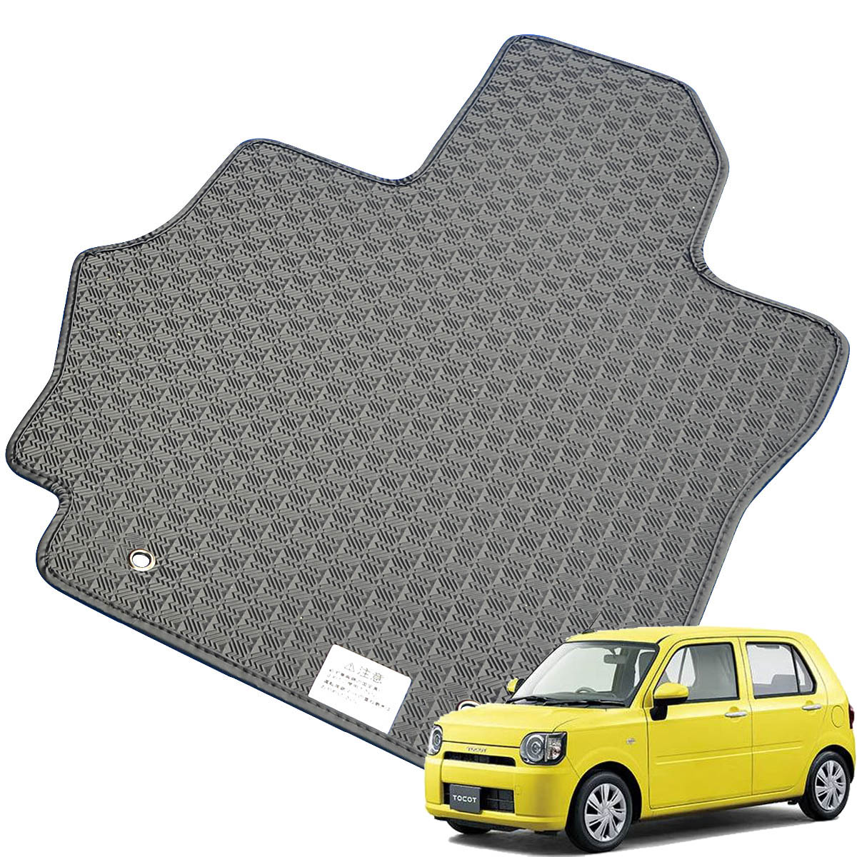 Kemmel ダイハツ ミラトコット H30/6～R5/12用 フロアマット [縁の加工/テープ仕様] [全席セット] [刺繍ロゴ付] カーマット