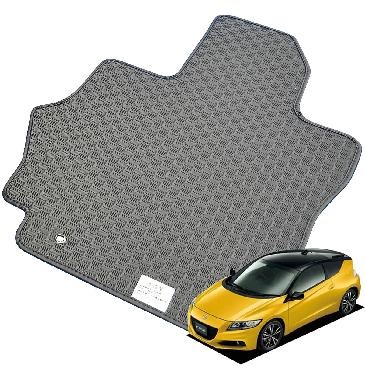 Kemmel ホンダ CR Z H22/2～H29/1用 フロアマット [縁の加工/テープ仕様] [全席セット] [刺繍ロゴ付] カーマット