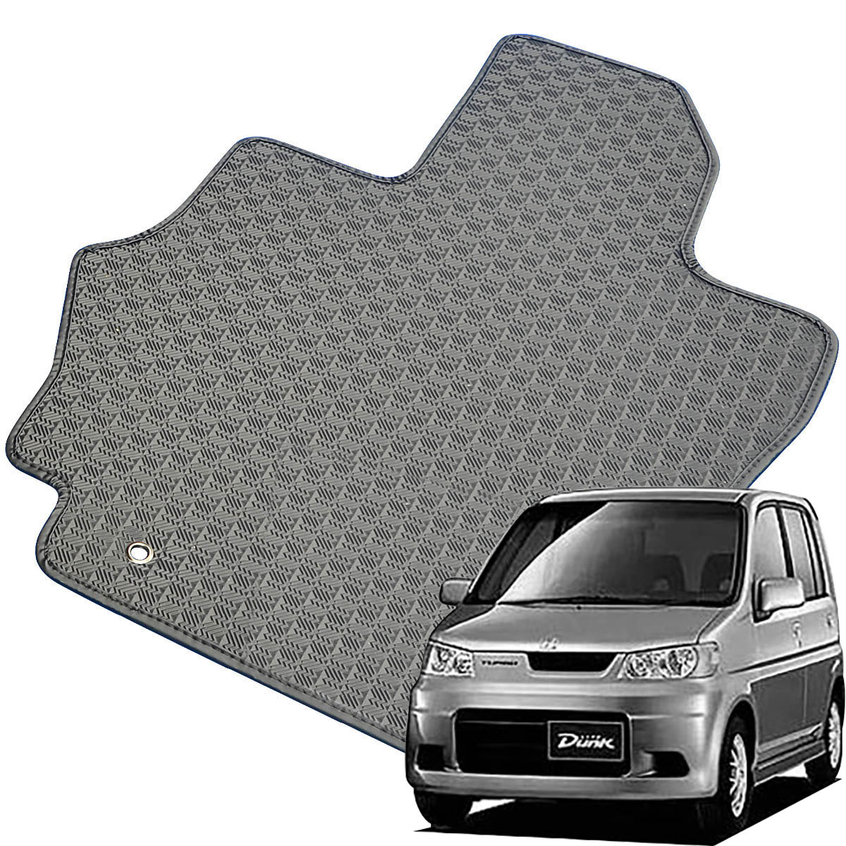 Kemmel ホンダ ライフダンク H12/12～H15/9用 フロアマット [縁の加工/テープ仕様] [全席セット] [刺繍ロゴ付] カーマット
