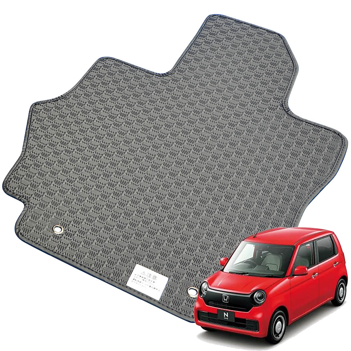 Kemmel ホンダ N ONE H24/11～R2/2用 フロアマット [縁の加工/テープ仕様] [全席セット] [刺繍ロゴ付] カーマット
