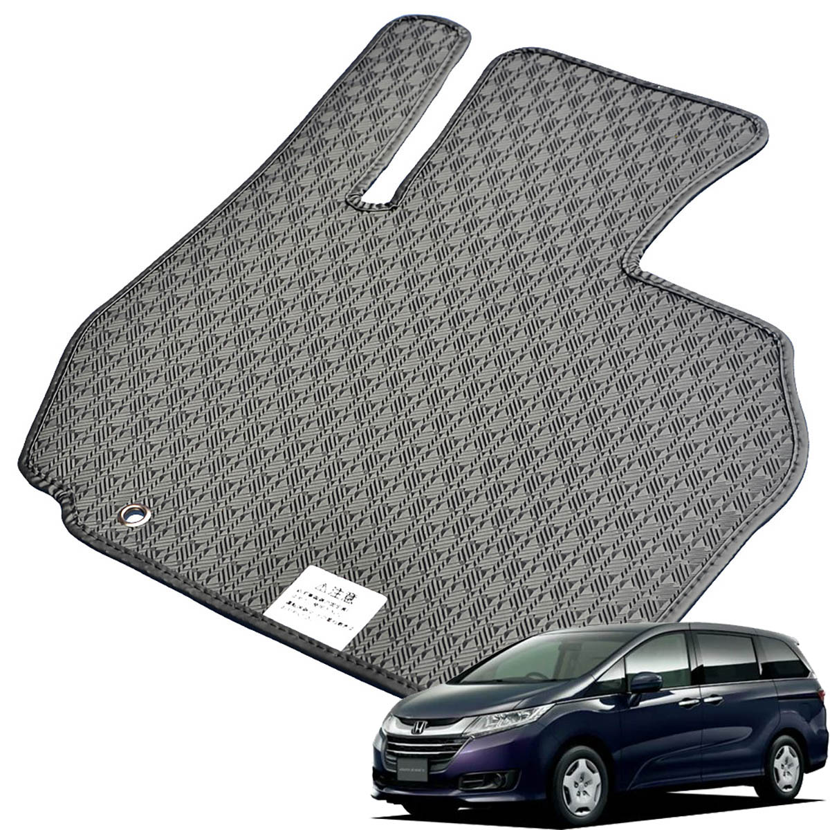 Kemmel ホンダ オデッセイ H25/11～H28/2用 フロアマット [縁の加工/テープ仕様] [全席セット] [刺繍ロゴ付] カーマット