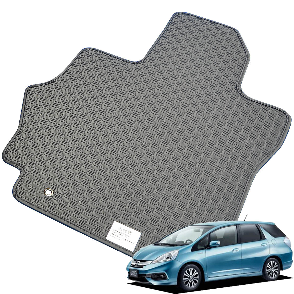 Kemmel ホンダ フィットシャトルハイブリッド H23/6～H27/3用 フロアマット [縁の加工/テープ仕様] [全席セット] [刺繍ロゴ付] カーマット