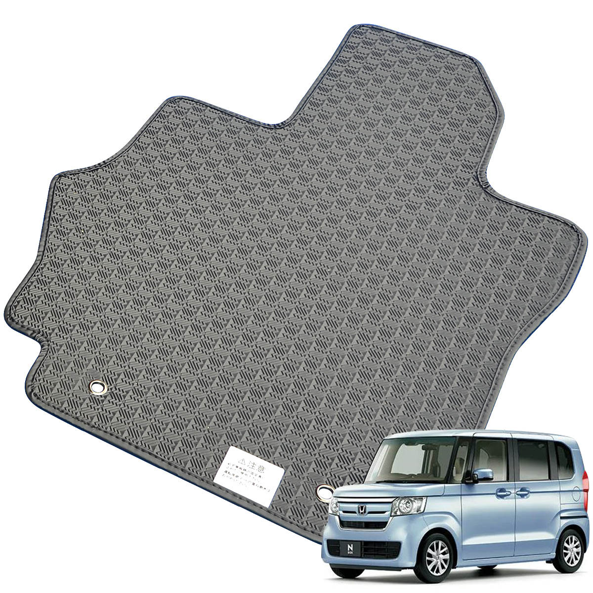 Kemmel ホンダ N BOX H29/9～R5/10用 フロアマット [縁の加工/テープ仕様] [全席セット] [刺繍ロゴ付] カーマット