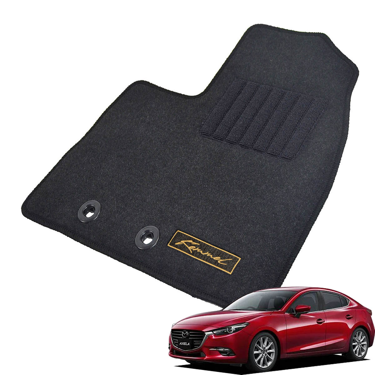 マツダ　アクセラ　BM•BYE 前期フロアマット　社外品　送料込み Kemmel マツダ アクセラハイブリッド BYEFP H25/11～H31/5 [テープ仕様
