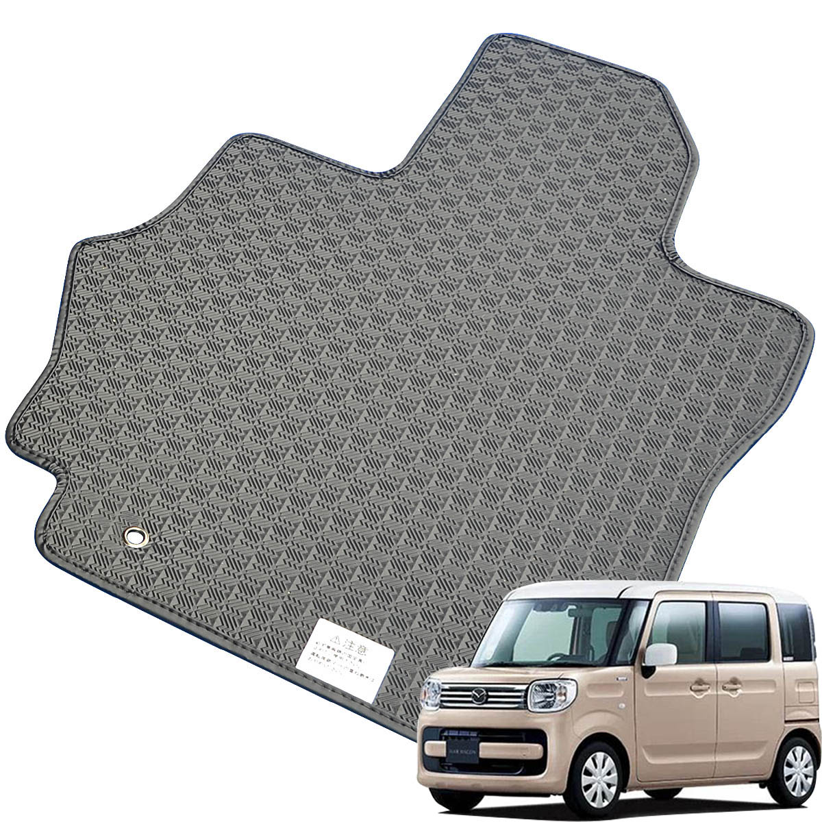 Kemmel マツダ フレアワゴン MM53S H30/2～R5/12 ハイブリッド車 [テープ仕様/全席セット] ゴムマット 防水タイプ 縁高立体マット 臭いが少ないエラストマー製 