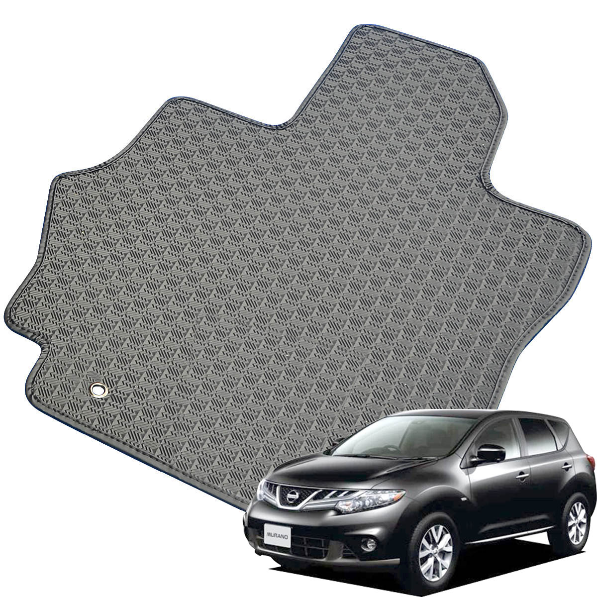 Kemmel 日産 ムラーノ H20/9～H27/4用 フロアマット [縁の加工/テープ仕様] [全席セット] [刺繍ロゴ付] カーマット