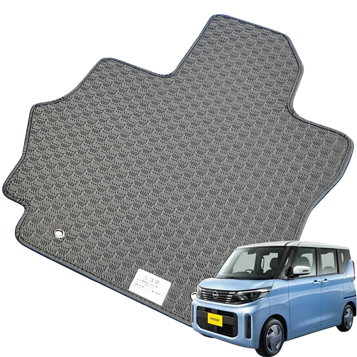 Kemmel 日産 ルークス R4/9～R7/10用 フロアマット [縁の加工/テープ仕様] [全席セット] [刺繍ロゴ付] カーマット