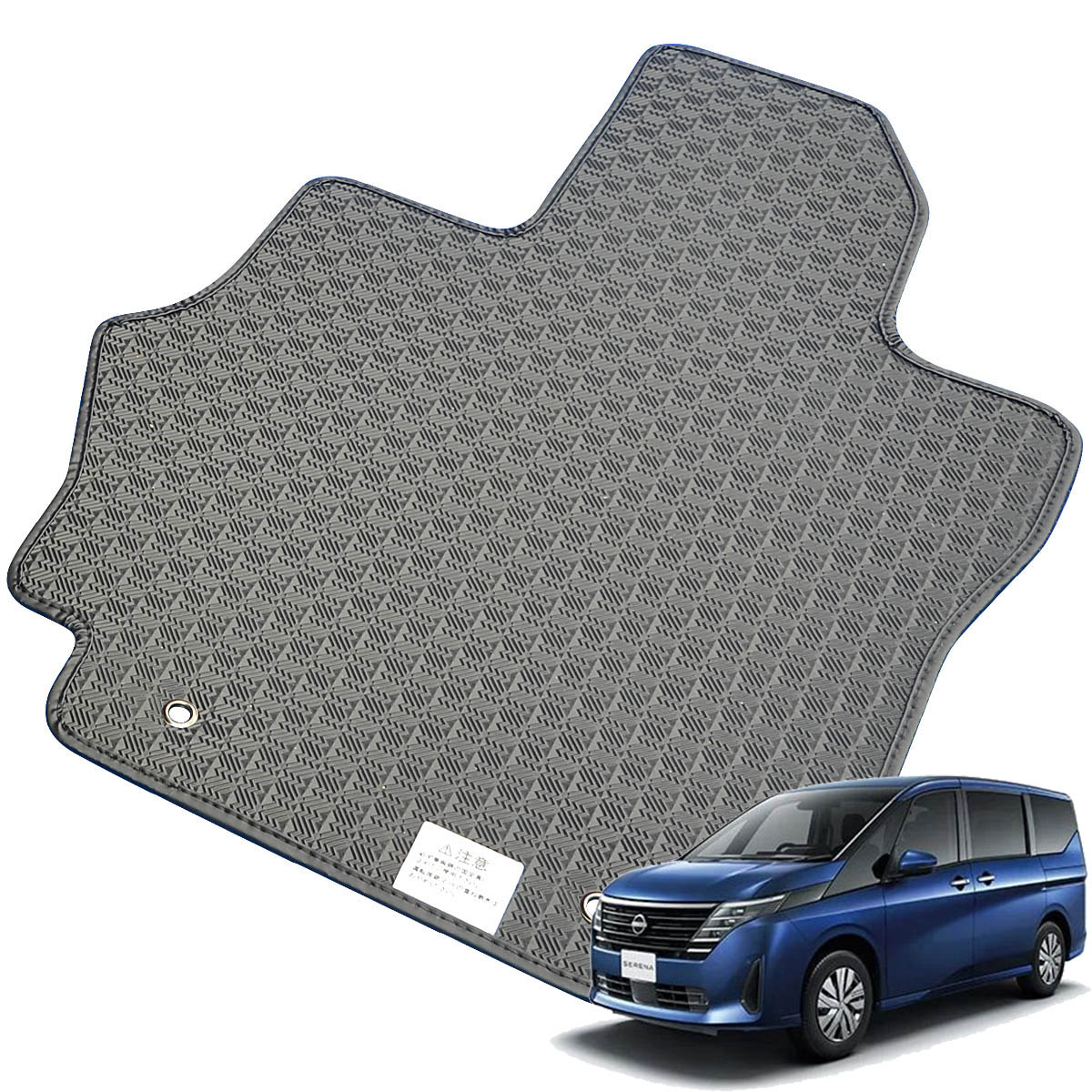 Kemmel 日産 セレナE パワー R5/4～用 フロアマット [縁の加工/テープ仕様] [全席セット] [刺繍ロゴ付] カーマット