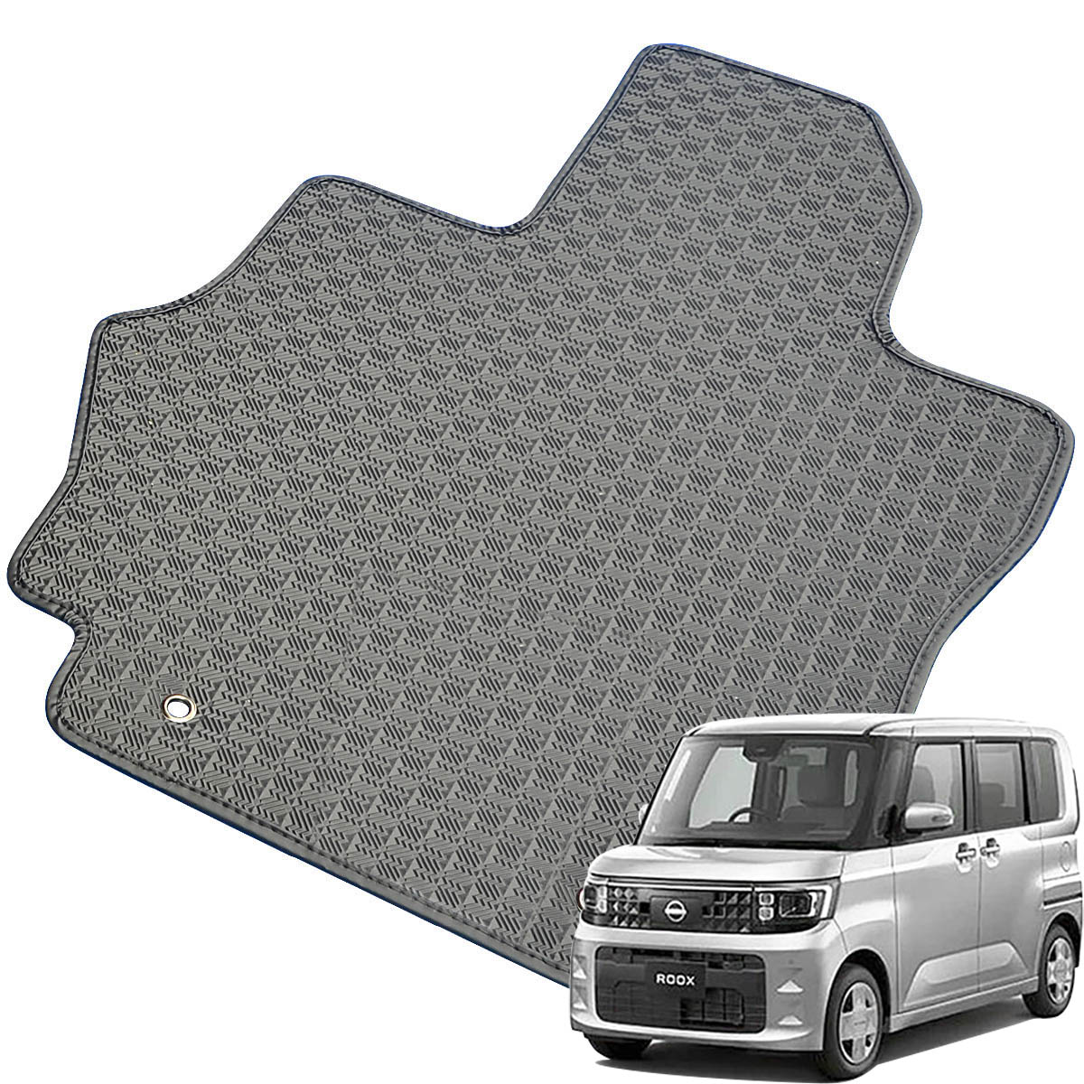 Kemmel 日産 ルークス R7/10～用 フロアマット [縁の加工/テープ仕様] [全席セット] [刺繍ロゴ付] カーマット