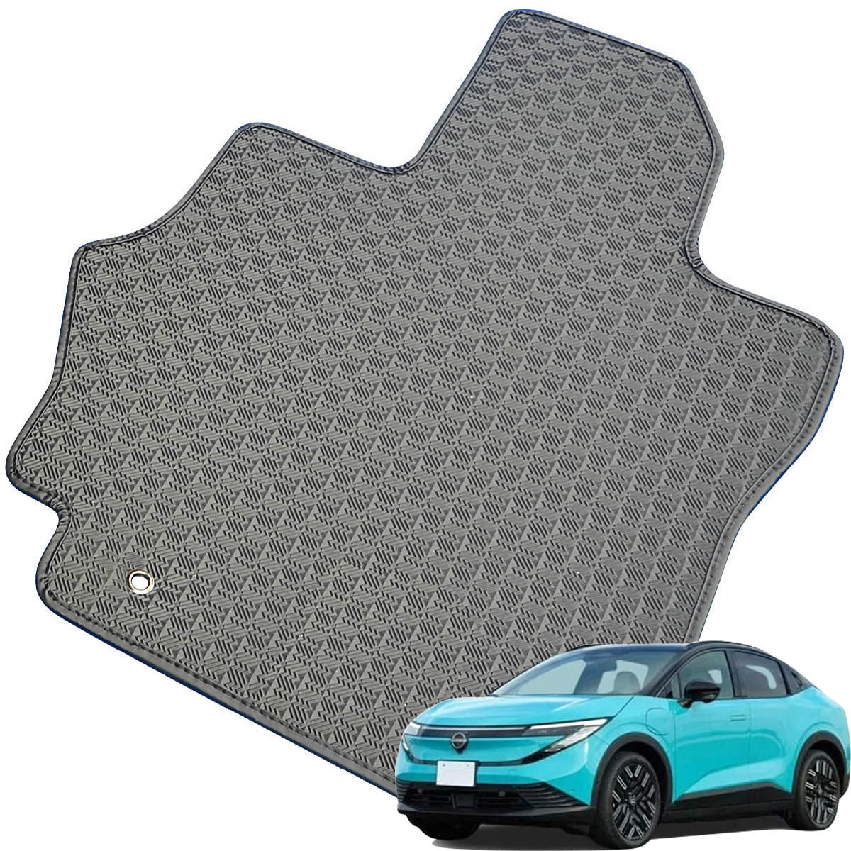 Kemmel 日産 リーフ R7/10～用 フロアマット [縁の加工/テープ仕様] [全席セット] [刺繍ロゴ付] カーマット