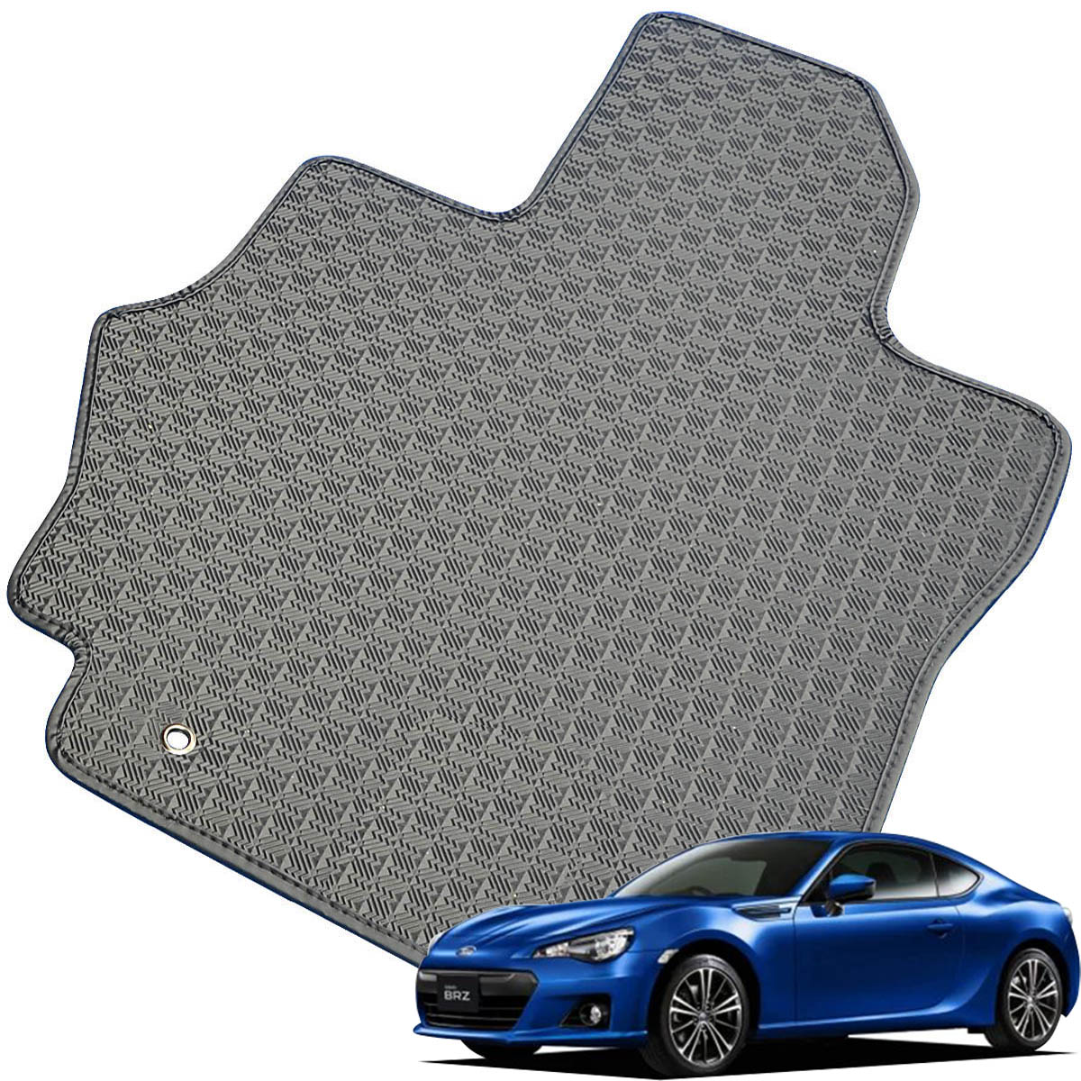 Kemmel スバル BRZ H24/3～R3/3用 フロアマット [縁の加工/テープ仕様] [全席セット] [刺繍ロゴ付] カーマット