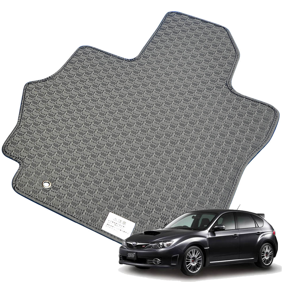 Kemmel スバル インプレッサ H19/10～H26/8用 フロアマット [縁の加工/テープ仕様] [全席セット] [刺繍ロゴ付] カーマット