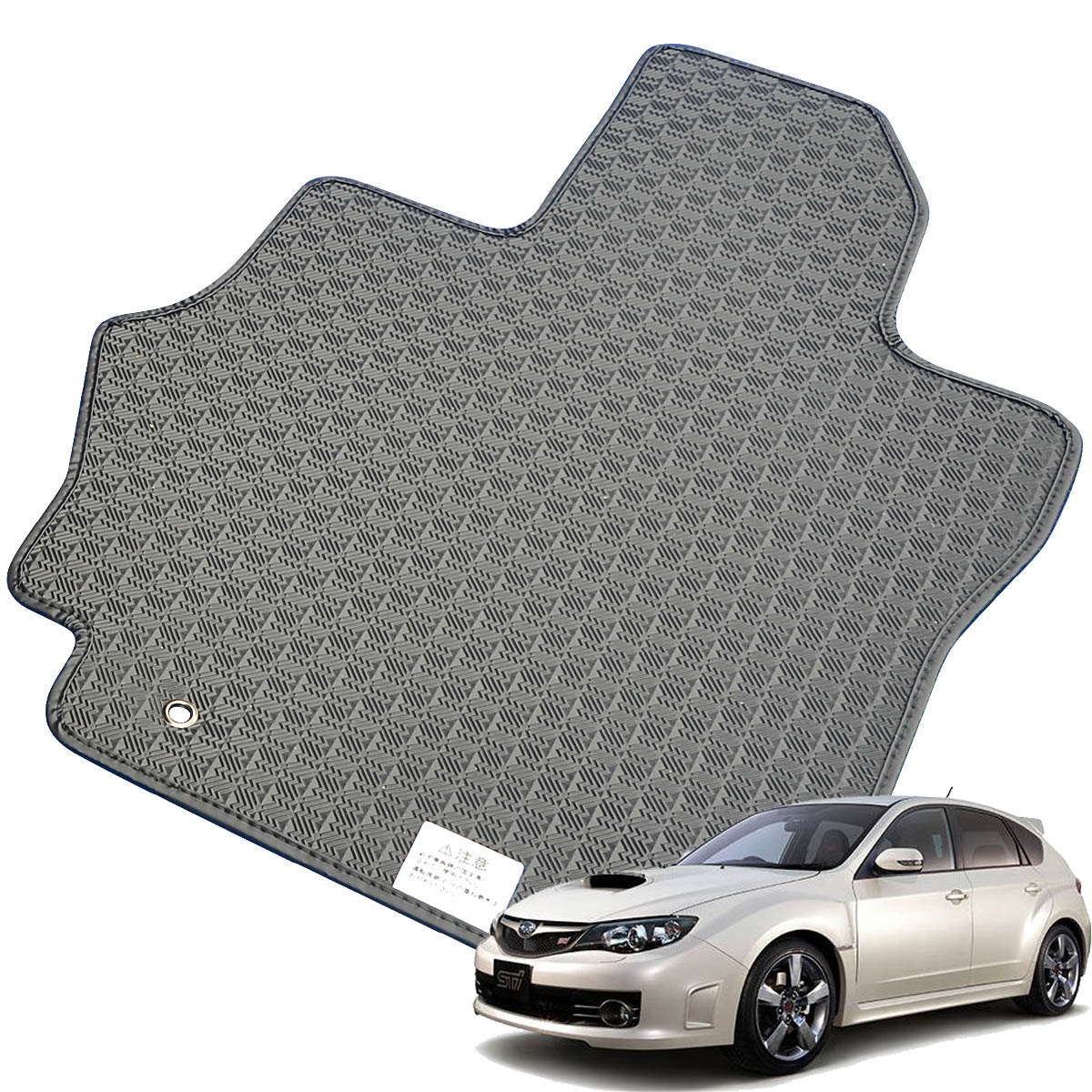 Kemmel スバル インプレッサ H21/2～H26/8用 フロアマット [縁の加工/テープ仕様] [全席セット] [刺繍ロゴ付] カーマット