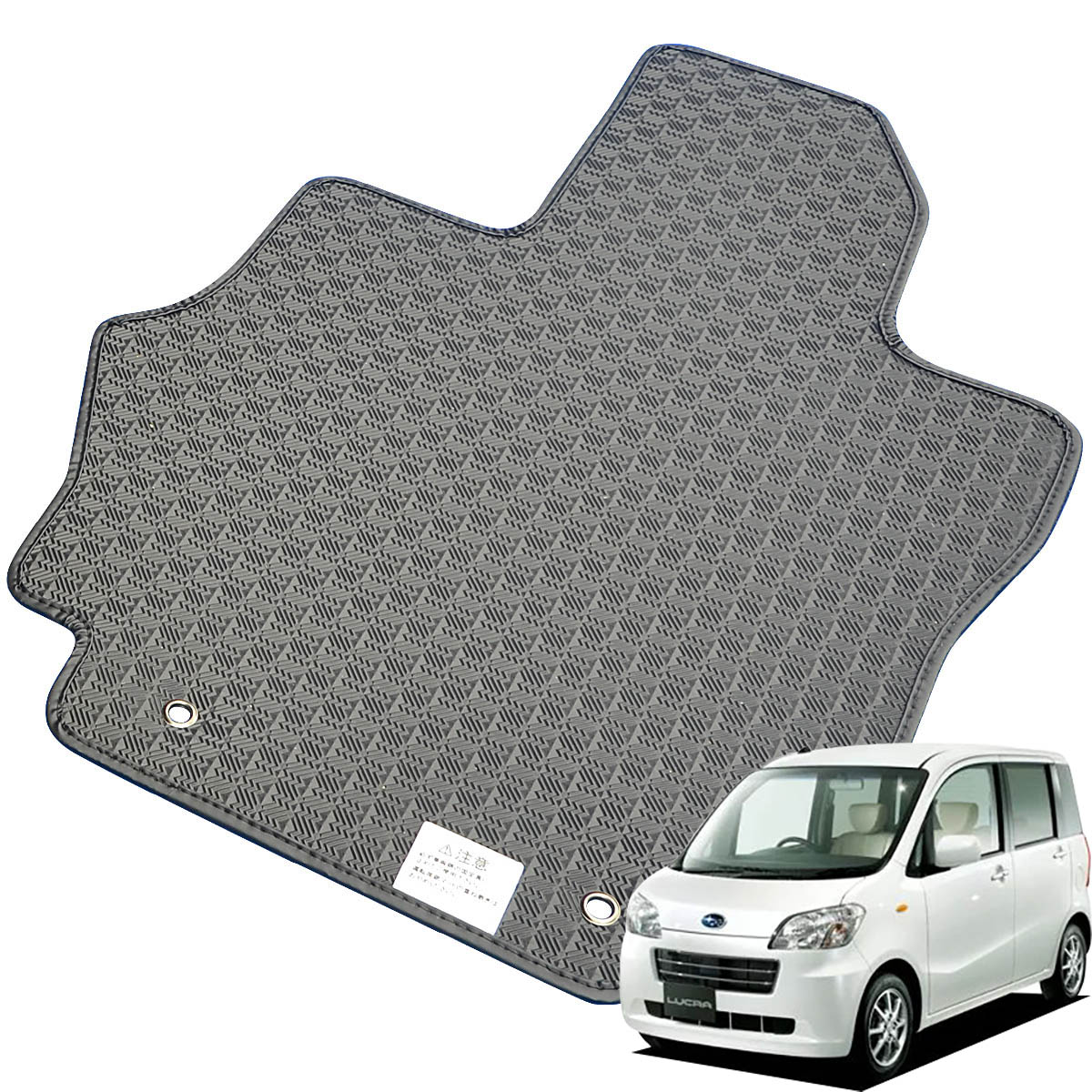 Kemmel スバル ルクラ H22/4～H27/5用 フロアマット [縁の加工/テープ仕様] [全席セット] [刺繍ロゴ付] カーマット