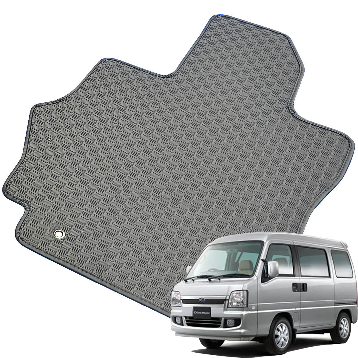 Kemmel スバル ディアスワゴン TW1 TW2 H11/10～H21/9 2WD/4WD共通 AT車(オートマ) [テープ仕様/全席セット] ゴムマット 防水タイプ 縁高立体マット 臭いが少ないエラストマー製 