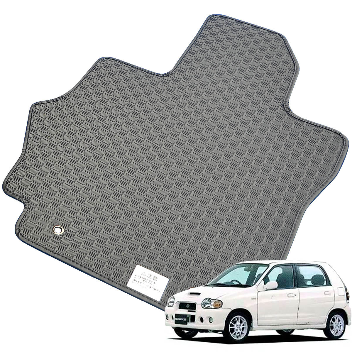 Kemmel スズキ アルトワークス H10/10～H12/12用 フロアマット [縁の加工/テープ仕様] [全席セット] [刺繍ロゴ付] カーマット