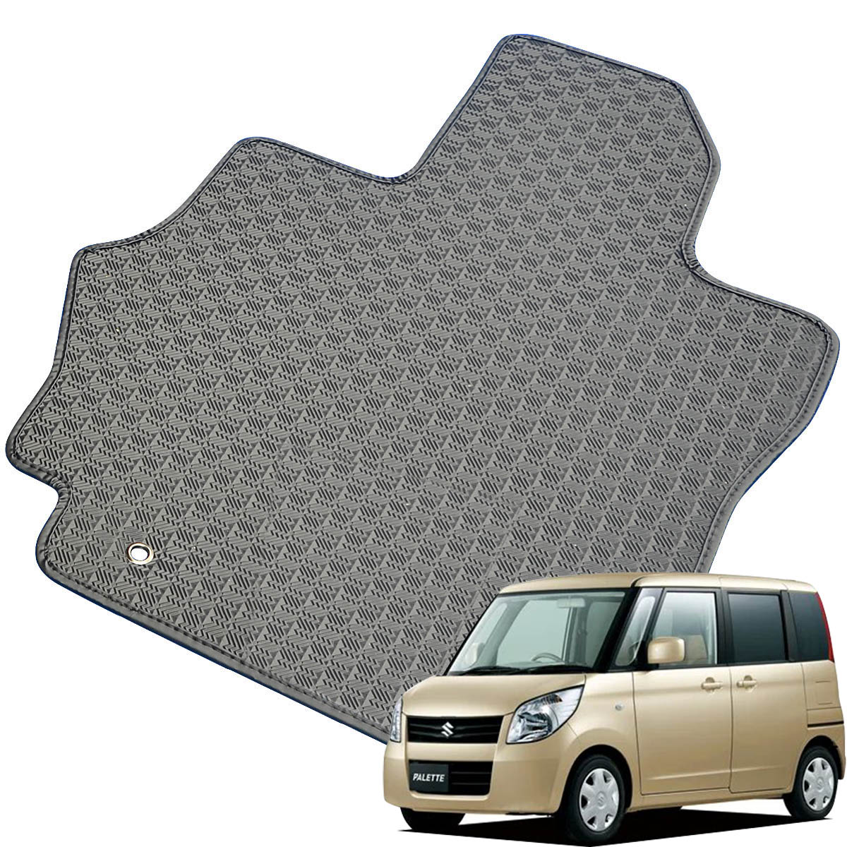 Kemmel スズキ パレット H20/1～H25/2用 フロアマット [縁の加工/テープ仕様] [全席セット] [刺繍ロゴ付] カーマット