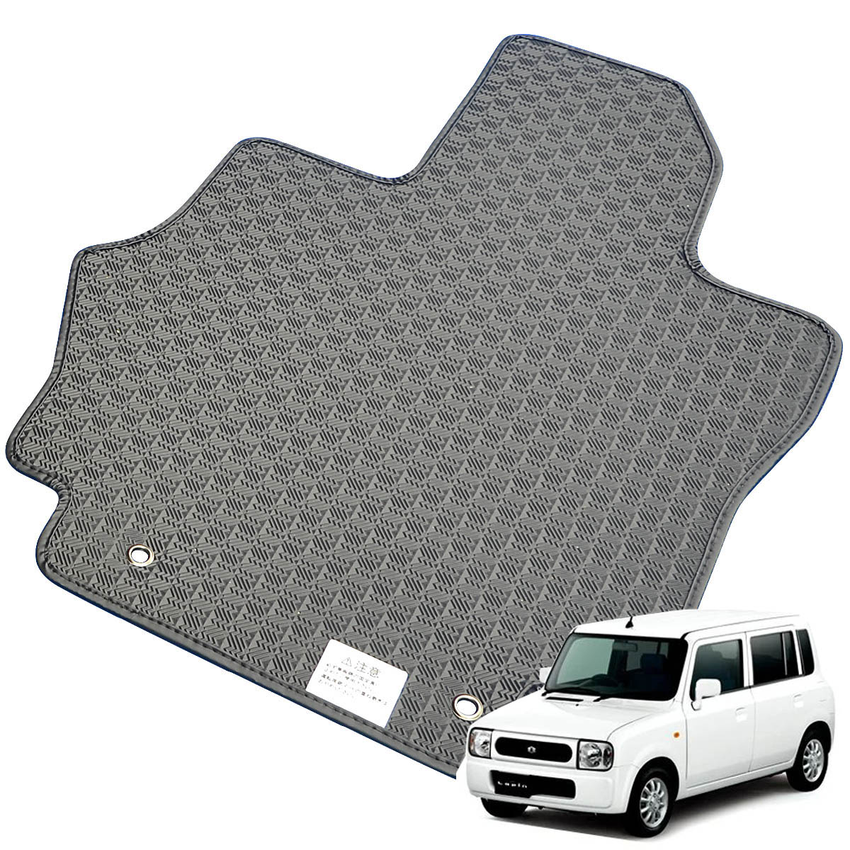 Kemmel スズキ アルトラパン H14/1～H20/11用 フロアマット [縁の加工/テープ仕様] [全席セット] [刺繍ロゴ付] カーマット
