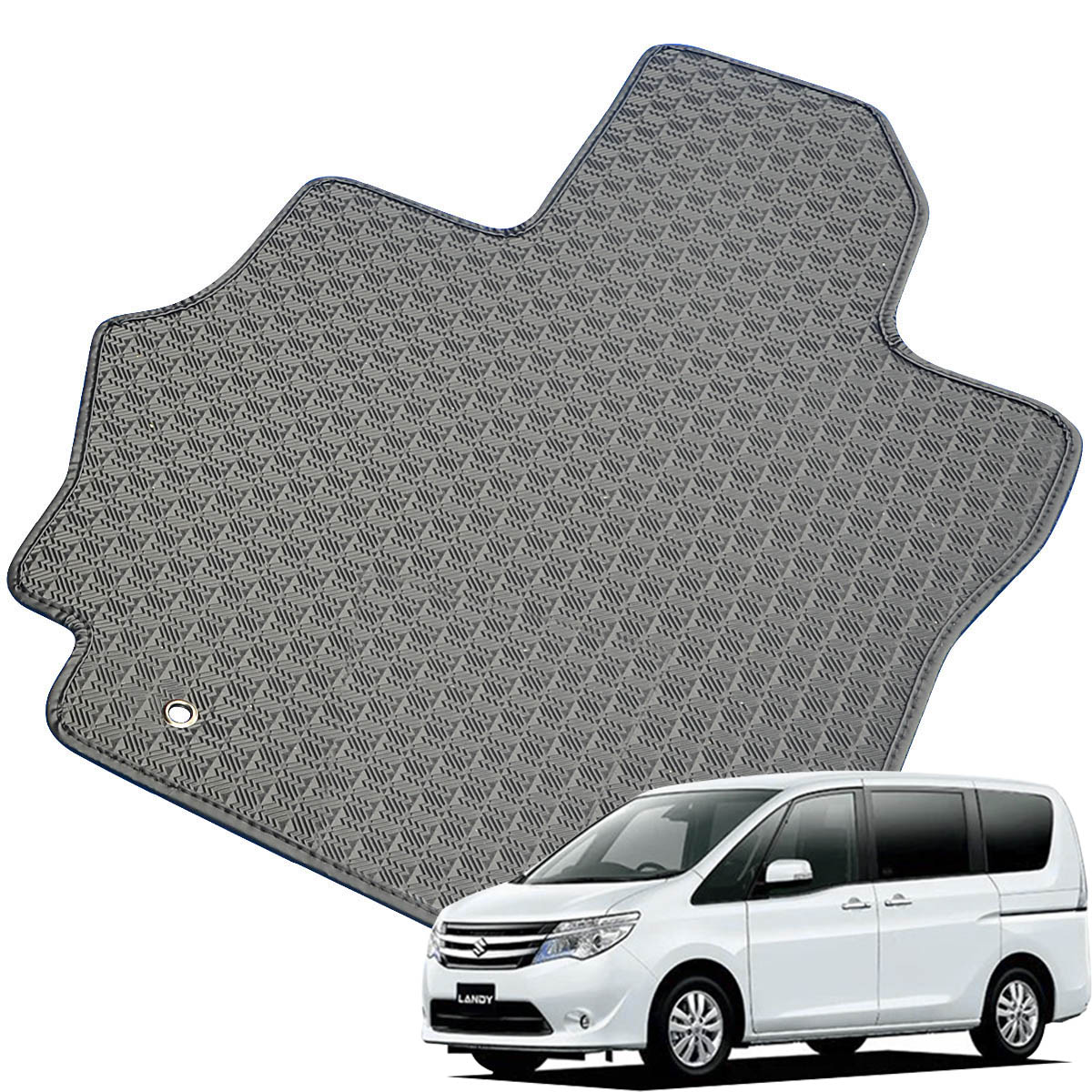 Kemmel スズキ ランディ H24/8～H28/8用 フロアマット [縁の加工/テープ仕様] [全席セット] [刺繍ロゴ付] カーマット