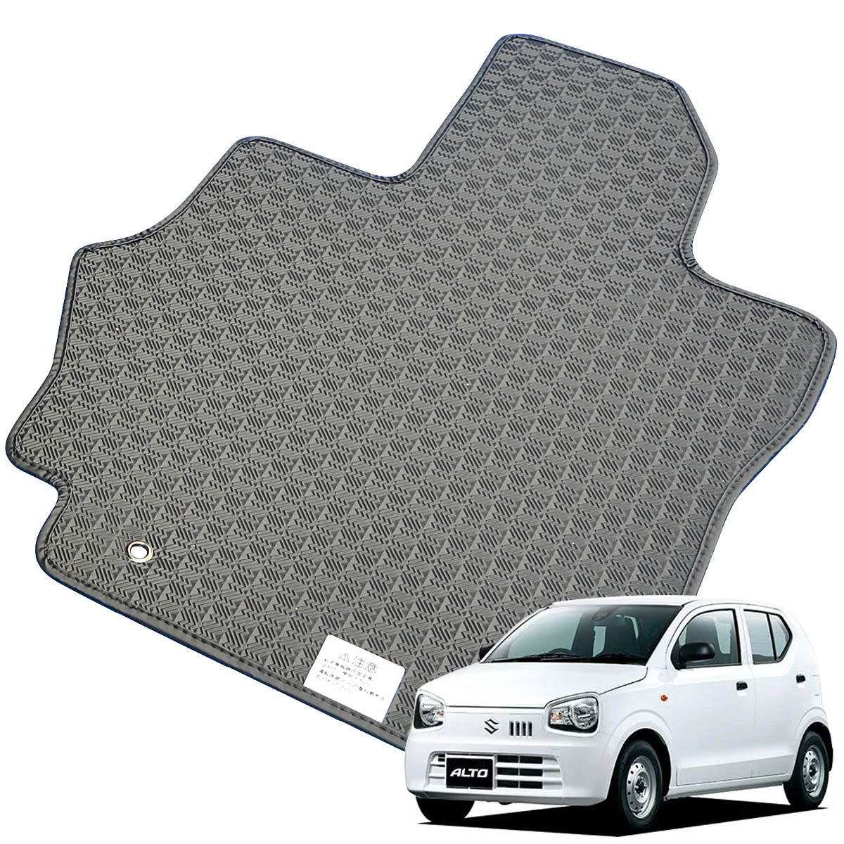 Kemmel スズキ アルト 商 H26/12～R3/12用 フロアマット [縁の加工/テープ仕様] [全席セット] [刺繍ロゴ付] カーマット