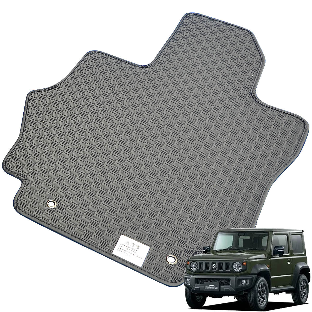Kemmel スズキ ジムニーシエラ H30/7～用 フロアマット [縁の加工/テープ仕様] [全席セット] [刺繍ロゴ付] カーマット