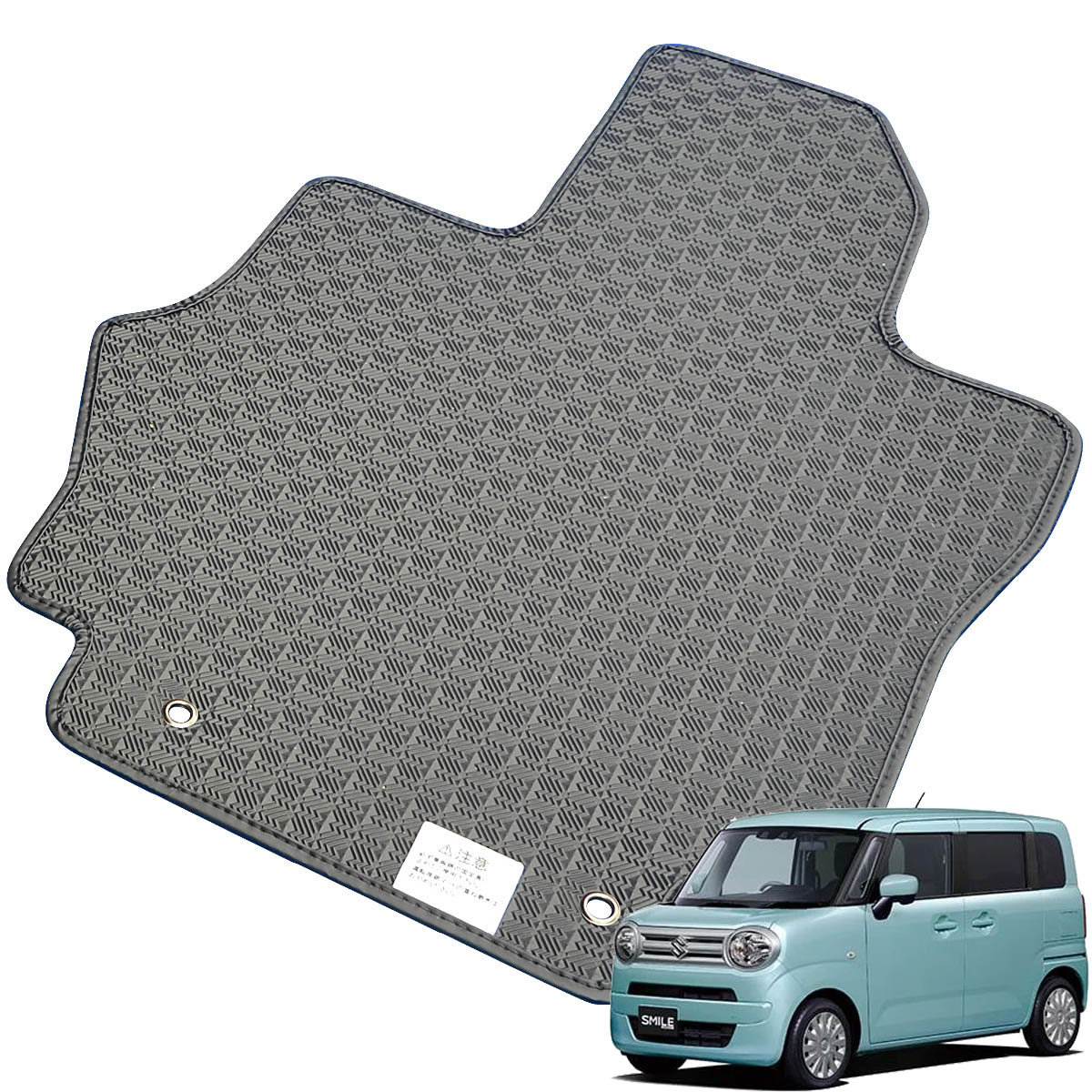 Kemmel スズキ ワゴンRスマイル MX81S MX91S R3/9～ 2WD/4WD共通 [テープ仕様/全席セット] ゴムマット 防水タイプ 縁高立体マット 臭いが少ないエラストマー製 