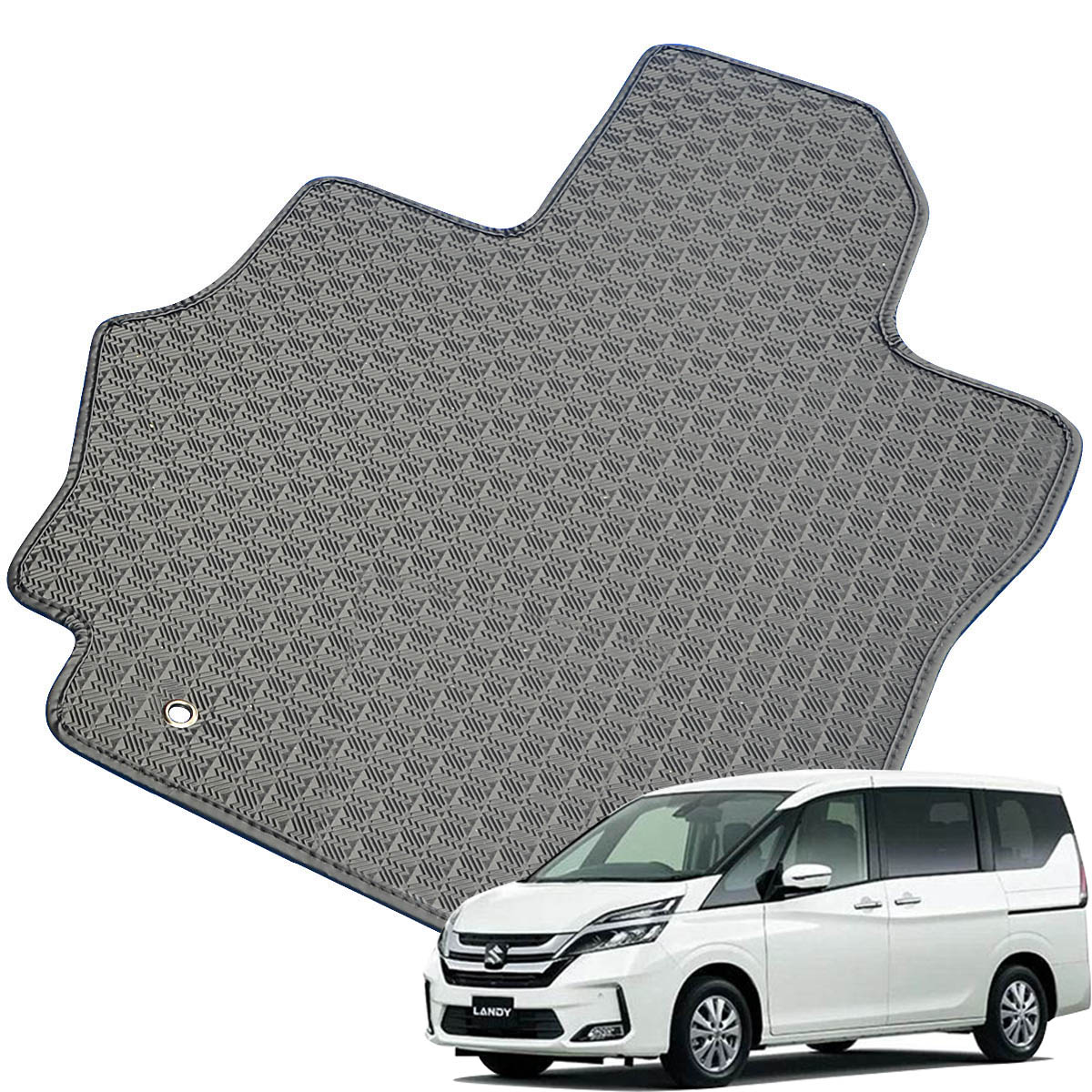 Kemmel スズキ ランディ R4/8～R8/5用 フロアマット [縁の加工/テープ仕様] [全席セット] [刺繍ロゴ付] カーマット