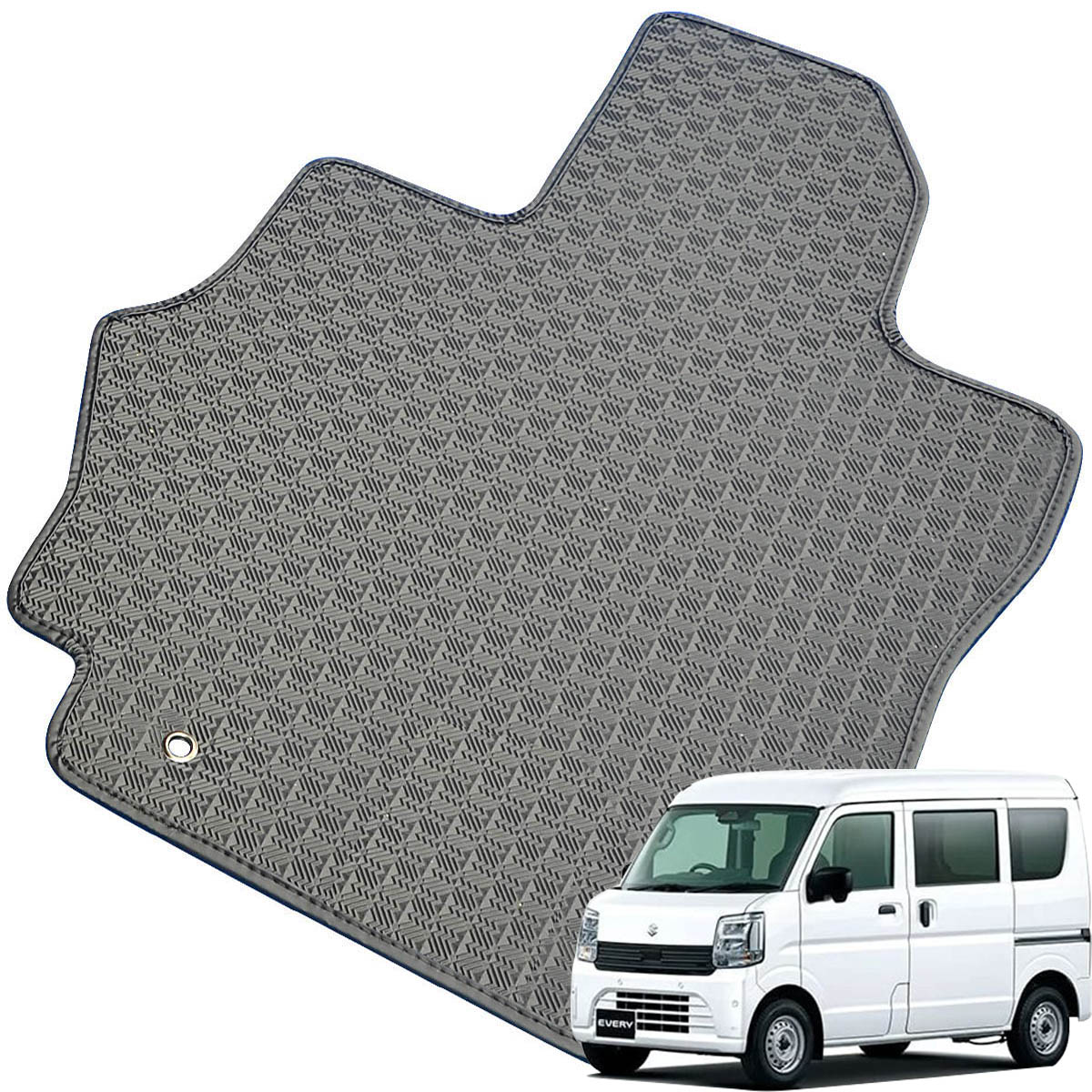 Kemmel スズキ エブリイ JOIN R8/5～用 フロアマット [縁の加工/テープ仕様] [全席セット] [刺繍ロゴ付] カーマット
