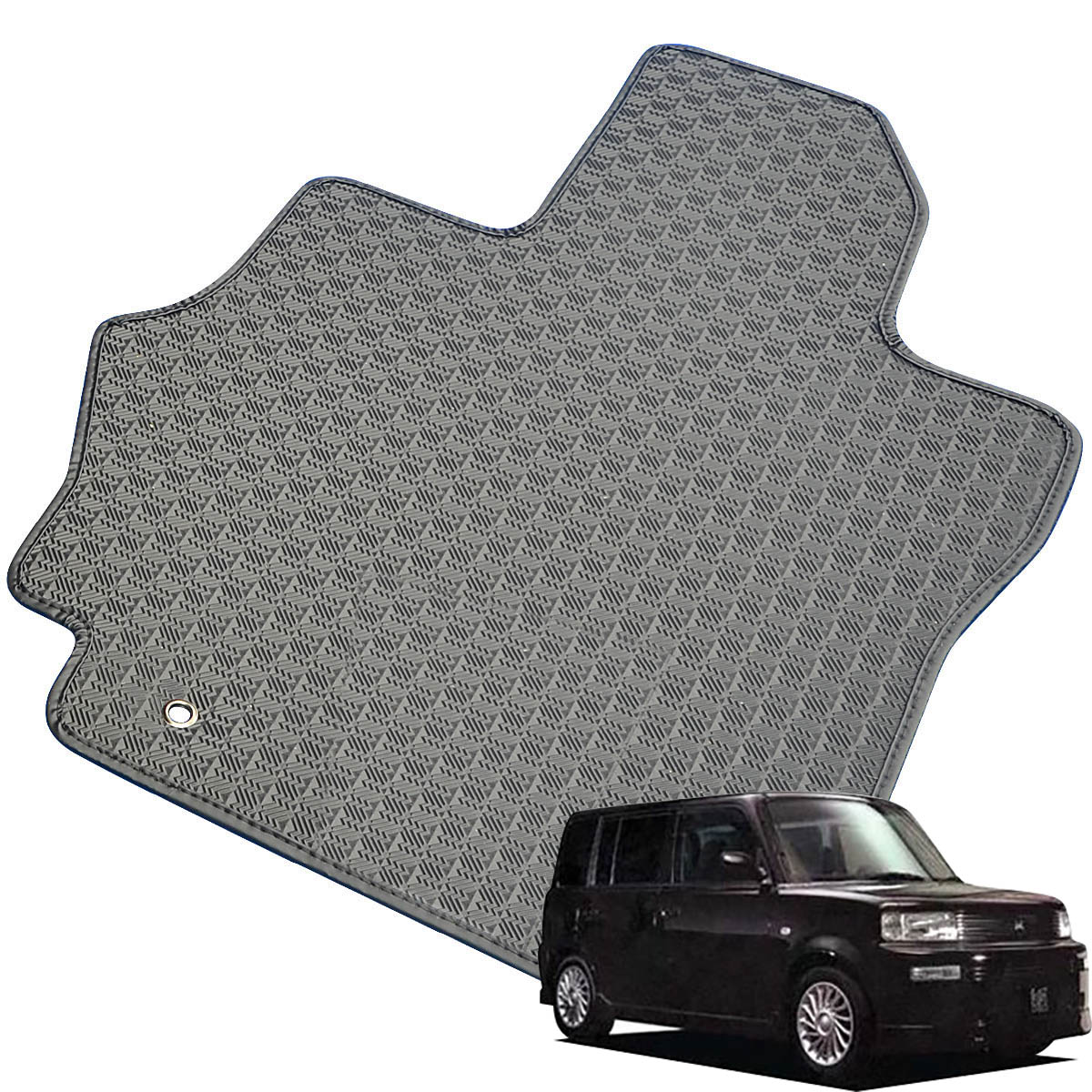 Kemmel トヨタ BB H12/2～H15/4用 フロアマット [縁の加工/テープ仕様] [全席セット] [刺繍ロゴ付] カーマット