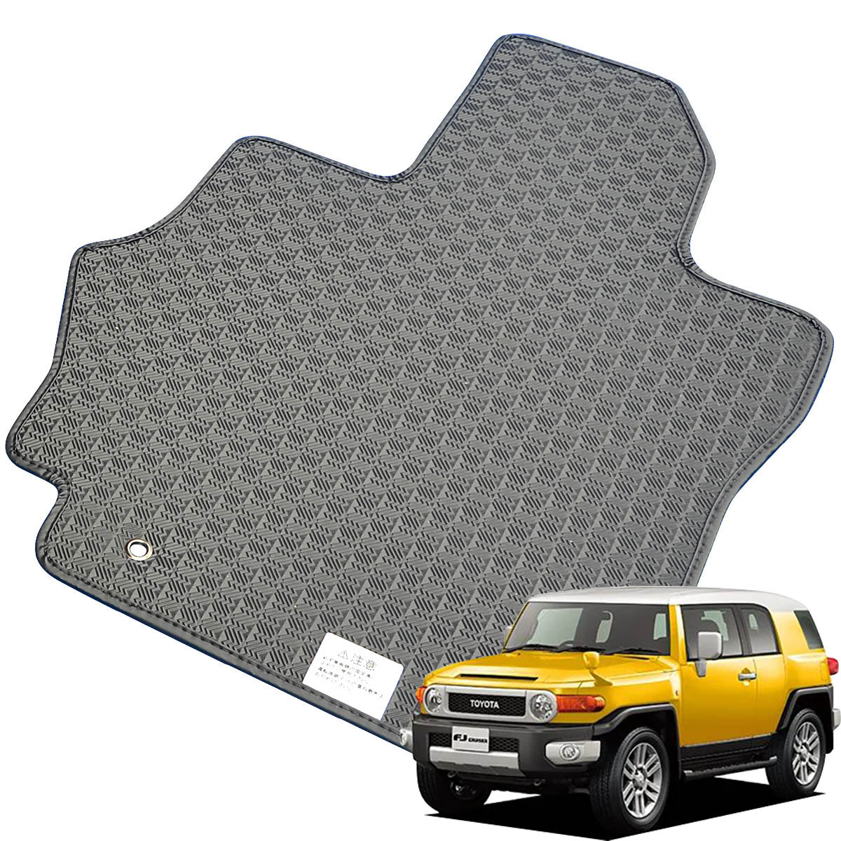 Kemmel トヨタ FJクルーザー H22/12～H30/1用 フロアマット [縁の加工/テープ仕様] [全席セット] [刺繍ロゴ付] カーマット