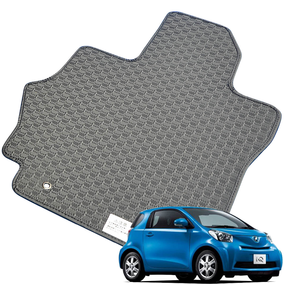 Kemmel トヨタ IQ H20/11～H25/5用 フロアマット [縁の加工/テープ仕様] [全席セット] [刺繍ロゴ付] カーマット