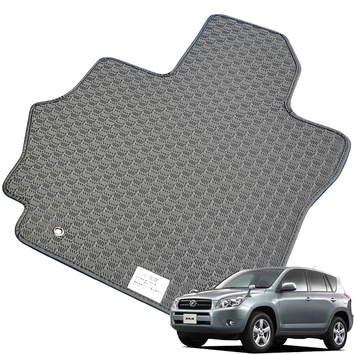 Kemmel トヨタ RAV4 H17/11～H28/8用 フロアマット [縁の加工/テープ仕様] [全席セット] [刺繍ロゴ付] カーマット