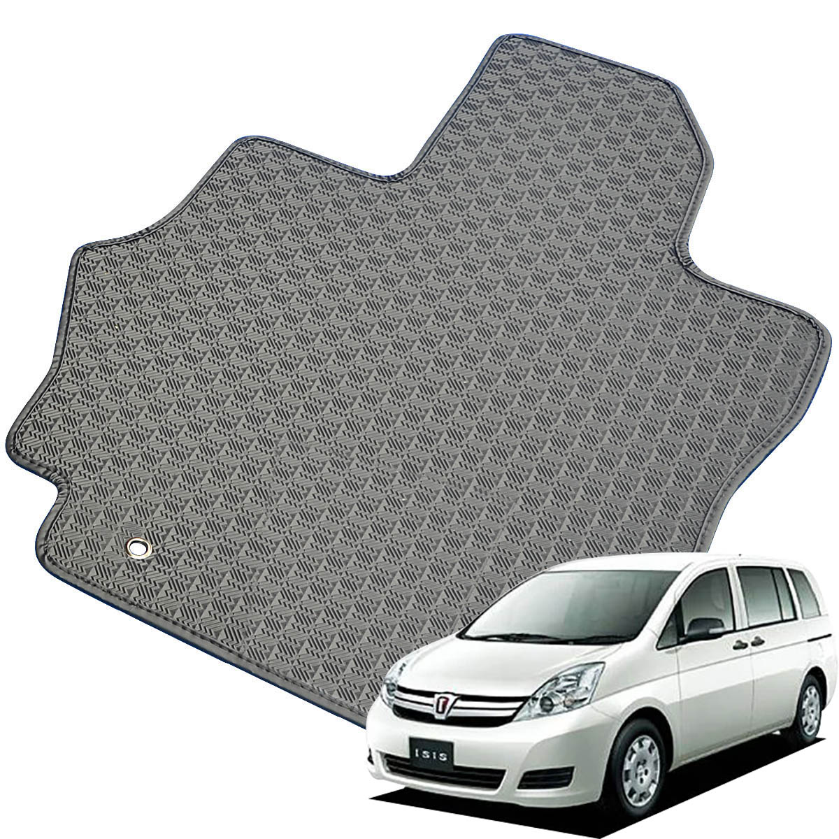 Kemmel トヨタ アイシス H24/6～H29/12用 フロアマット [縁の加工/テープ仕様] [全席セット] [刺繍ロゴ付] カーマット