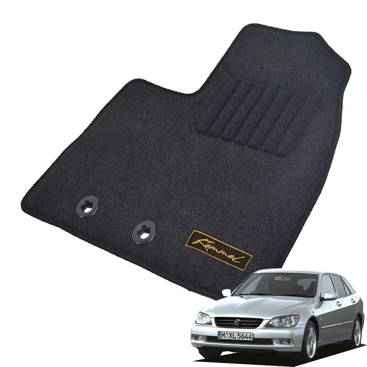 Kemmel トヨタ アルテッツァジータ JCE GXE10W H13/7～H17/7 2WD 用フロアマット [全席セット/ロゴ付] [GX/ブラック]