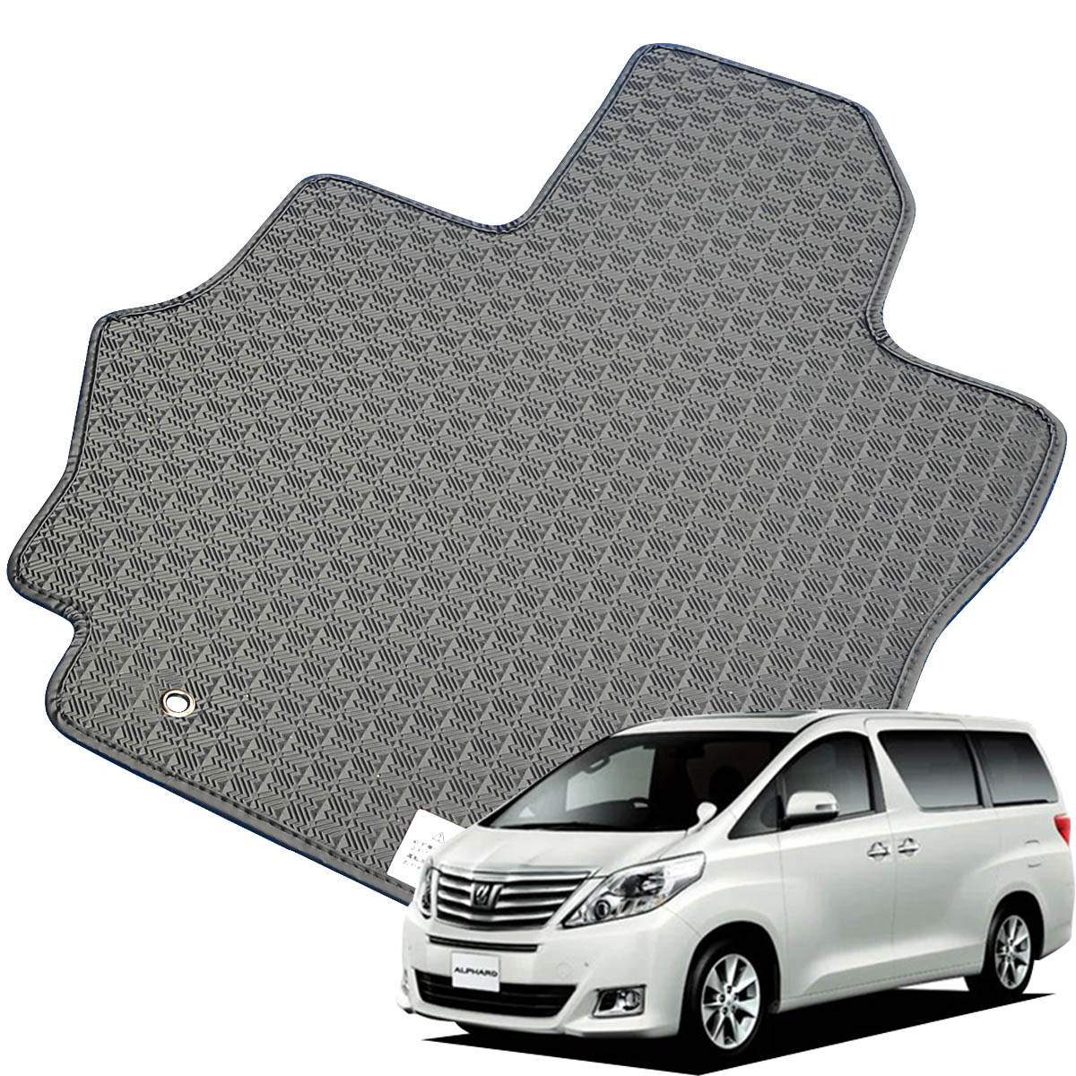 Kemmel トヨタ アルファード H20/5～H23/11用 フロアマット [縁の加工/テープ仕様] [全席セット] [刺繍ロゴ付] カーマット