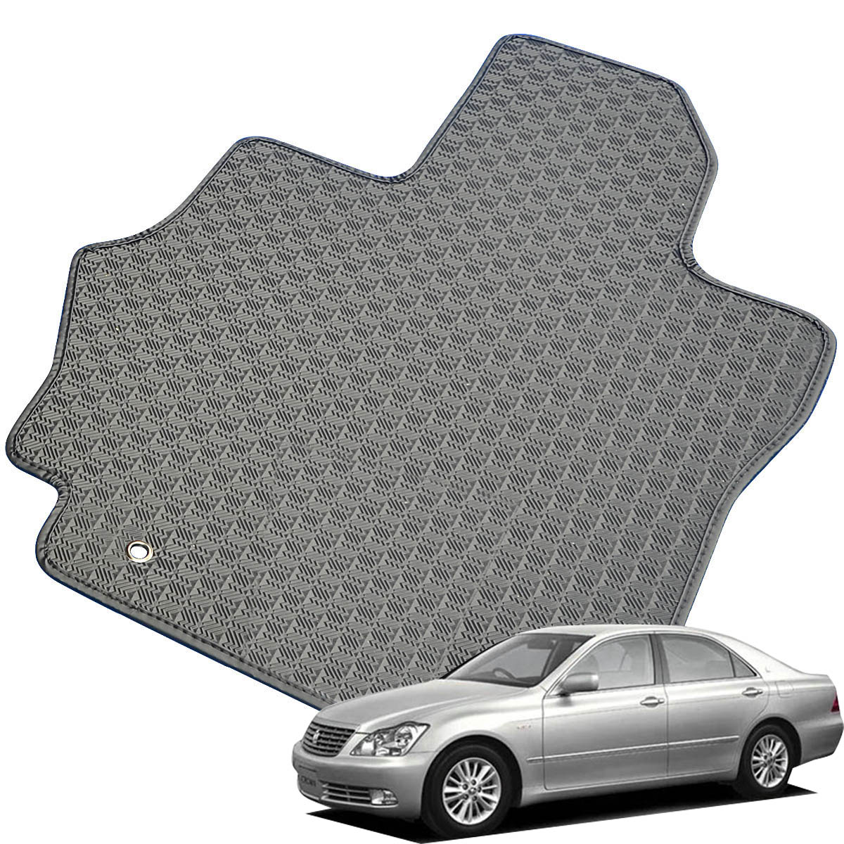 Kemmel トヨタ クラウン H15/12～H20/3用 フロアマット [縁の加工/テープ仕様] [全席セット] [刺繍ロゴ付] カーマット