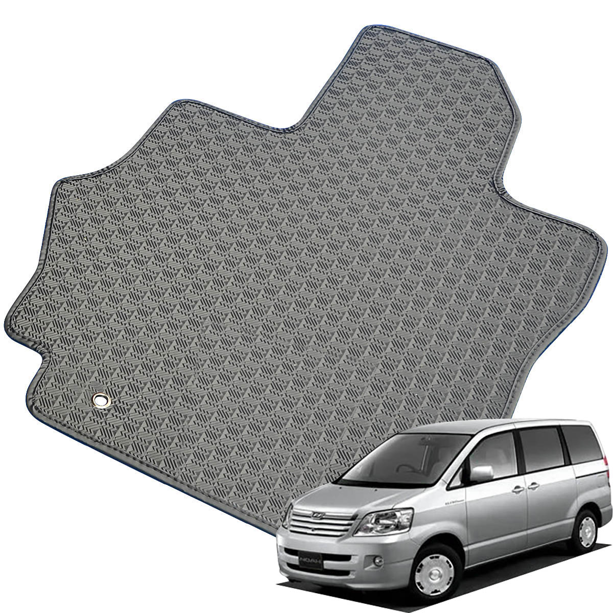 Kemmel トヨタ ノア H16/8～H19/8用 フロアマット [縁の加工/テープ仕様] [全席セット] [刺繍ロゴ付] カーマット