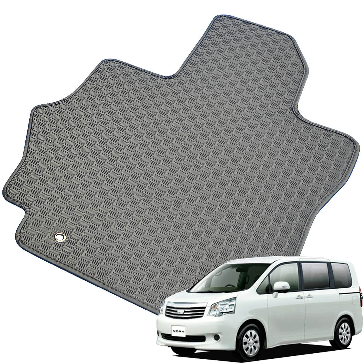 Kemmel トヨタ ノア H19/8～H22/4用 フロアマット [縁の加工/テープ仕様] [全席セット] [刺繍ロゴ付] カーマット