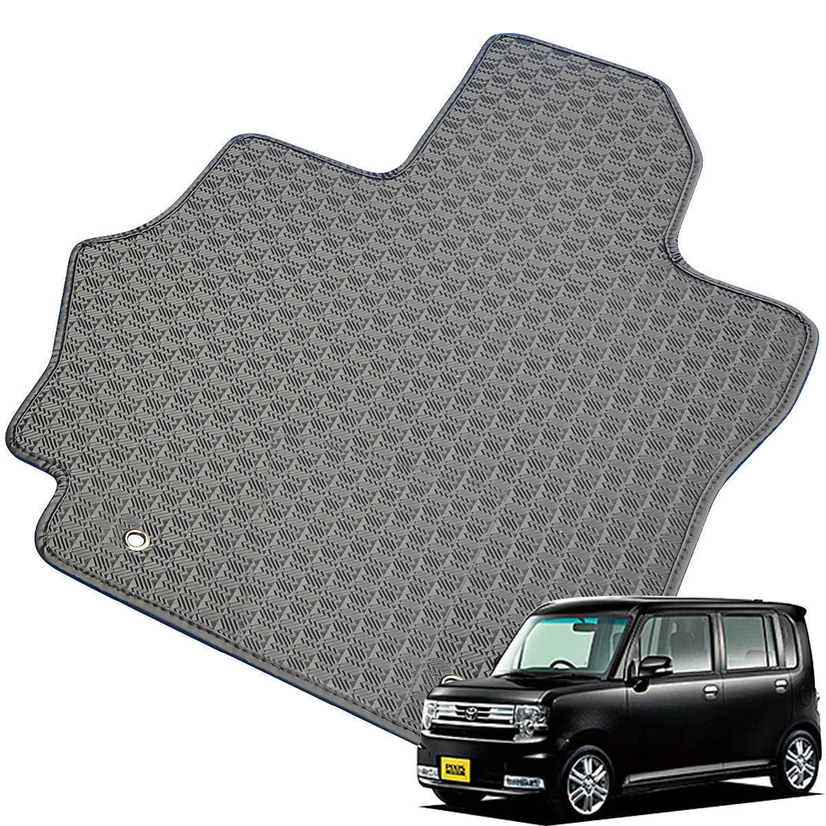 Kemmel トヨタ ピクシススペース H23/9～H29/1用 フロアマット [縁の加工/テープ仕様] [全席セット] [刺繍ロゴ付] カーマット