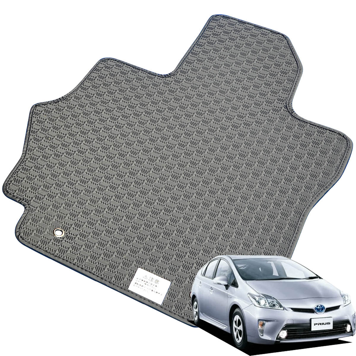 Kemmel トヨタ プリウス H23/12～H27/12用 フロアマット [縁の加工/テープ仕様] [全席セット] [刺繍ロゴ付] カーマット