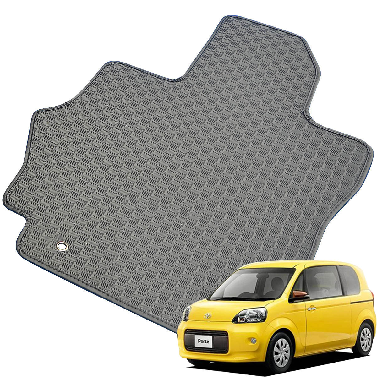 Kemmel トヨタ ポルテ H24/7～H27/7用 フロアマット [縁の加工/テープ仕様] [全席セット] [刺繍ロゴ付] カーマット