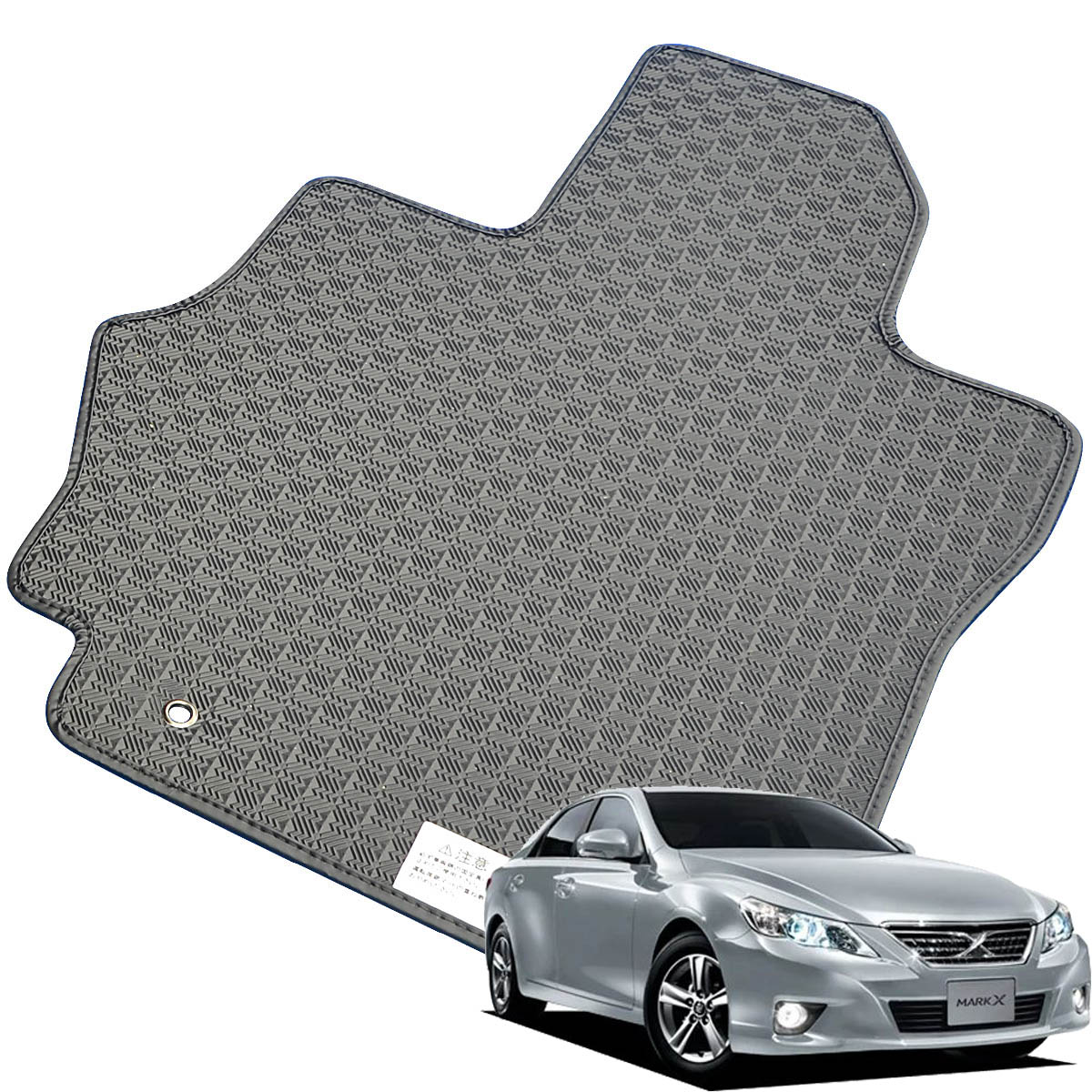 Kemmel トヨタ マークX H21/10～H24/8用 フロアマット [縁の加工/テープ仕様] [全席セット] [刺繍ロゴ付] カーマット