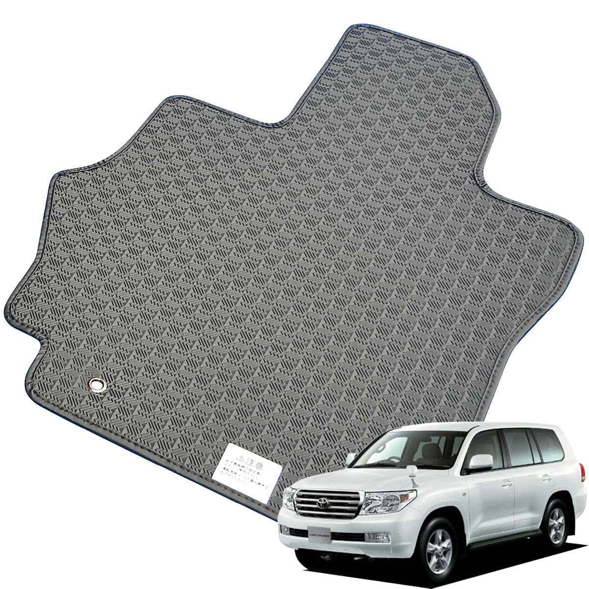 Kemmel トヨタ ランドクルーザー H19/9～H24/1用 フロアマット [縁の加工/テープ仕様] [全席セット] [刺繍ロゴ付] カーマット
