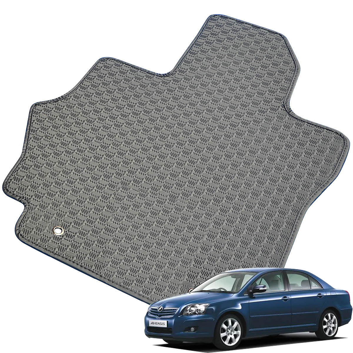 Kemmel トヨタ アベンシス H15/10～H20/12用 フロアマット [縁の加工/テープ仕様] [全席セット] [刺繍ロゴ付] カーマット