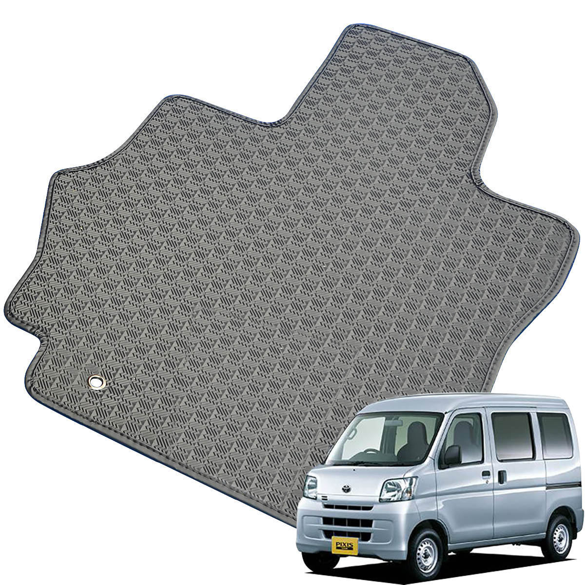Kemmel トヨタ ピクシスバン クルーズターボ H23/12～H29/11用 フロアマット [縁の加工/テープ仕様] [全席セット] [刺繍ロゴ付] カーマット