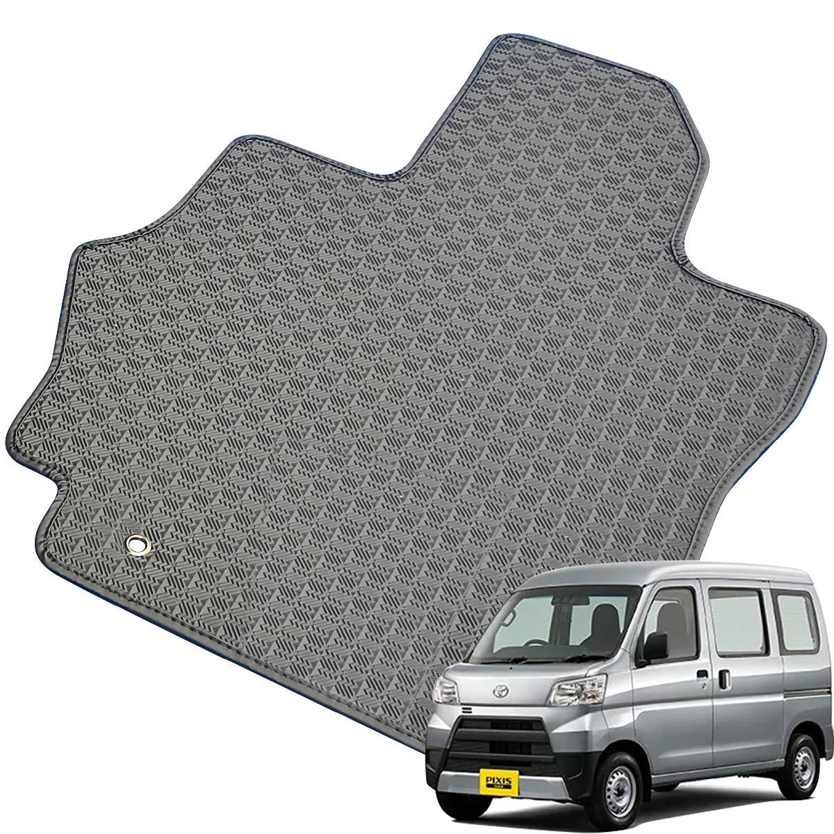 Kemmel トヨタ ピクシスバン H29/11～R3/12用 フロアマット [縁の加工/テープ仕様] [全席セット] [刺繍ロゴ付] カーマット