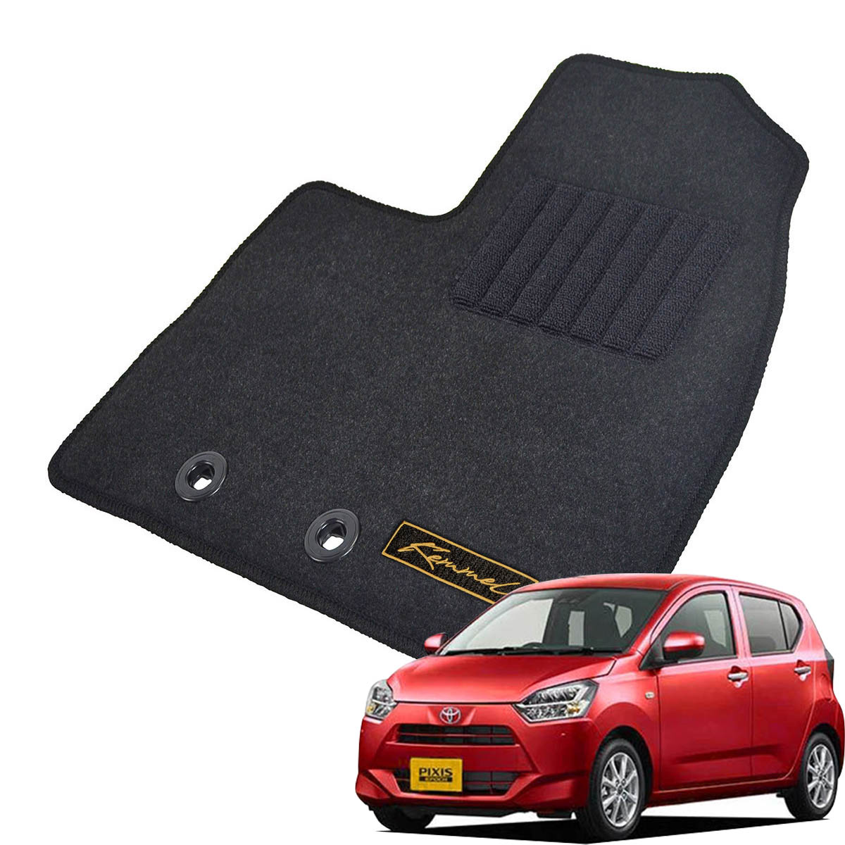 Kemmel トヨタ ピクシスエポック H29/5～用 フロアマット [GX生地/ブラック] [全席セット] [刺繍ロゴ付] カーマット