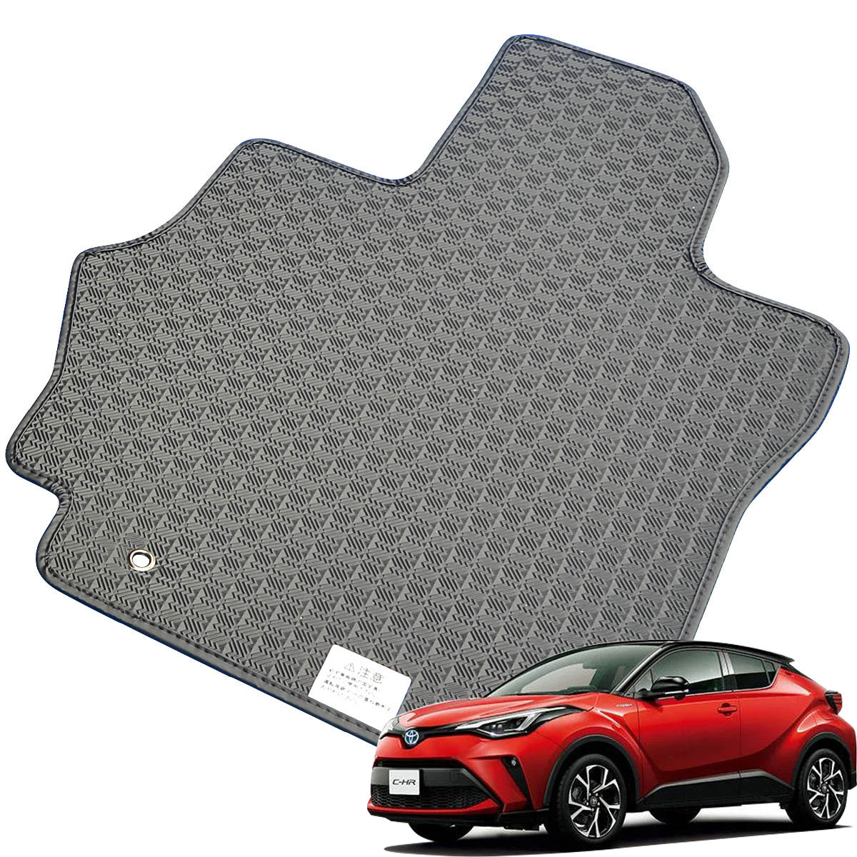Kemmel トヨタ C HR H28/12～R5/8用 フロアマット [縁の加工/テープ仕様] [全席セット] [刺繍ロゴ付] カーマット